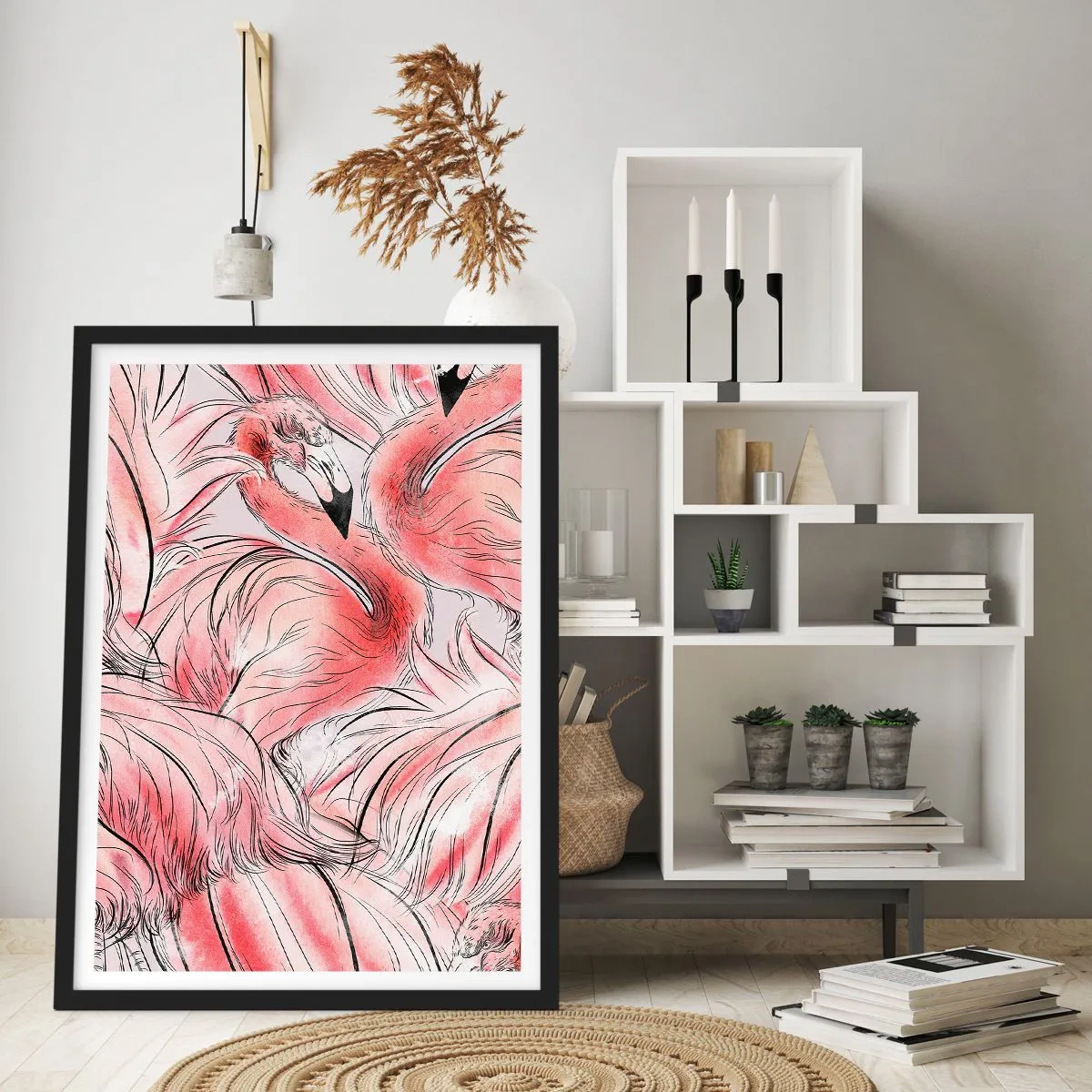 Plakat w czarnej ramie - Ptasi corps de ballet - 70x100 cm