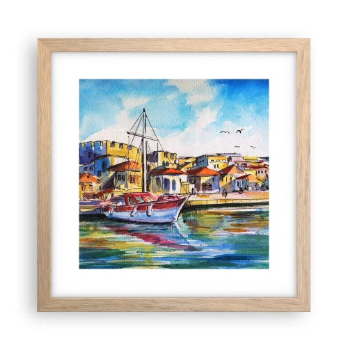 Plakat w ramie jasny dąb - Tęczowe popołudnie - 30x30 cm