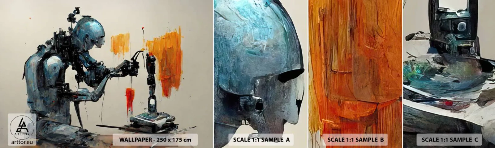 Fototapeta Próbka Standard Eco - Już jutro… - Artysta, Sztuczna Inteligencja, Robot - 100x30 cm