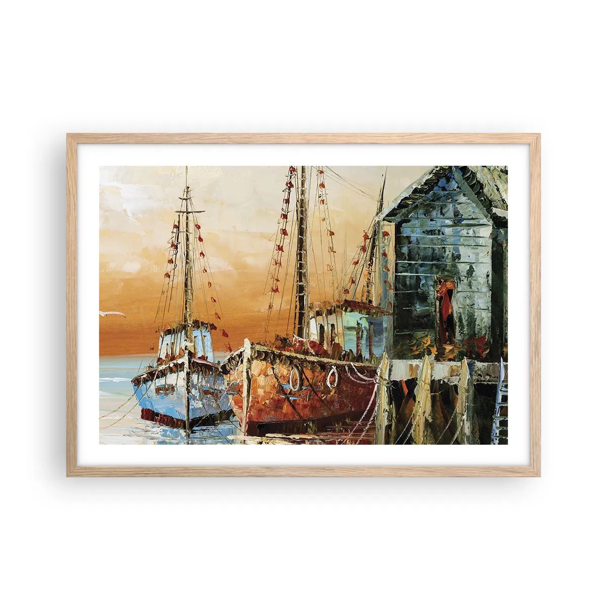 Plakat w ramie jasny dąb - Spokojny powrót - 70x50 cm