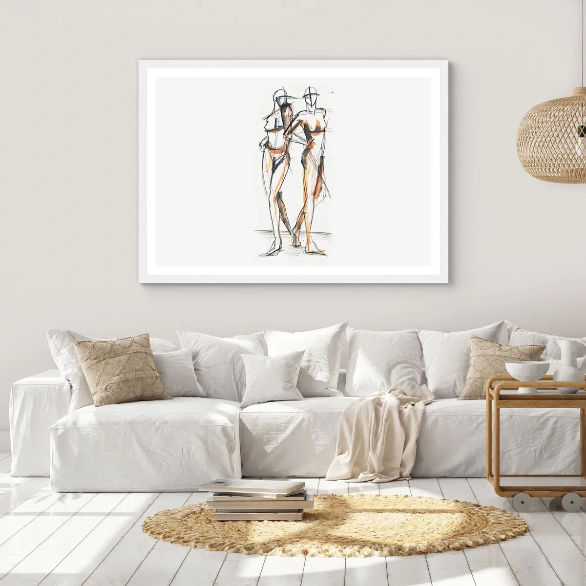 Plakat w białej ramie - Studium wdzięku - 40x30 cm