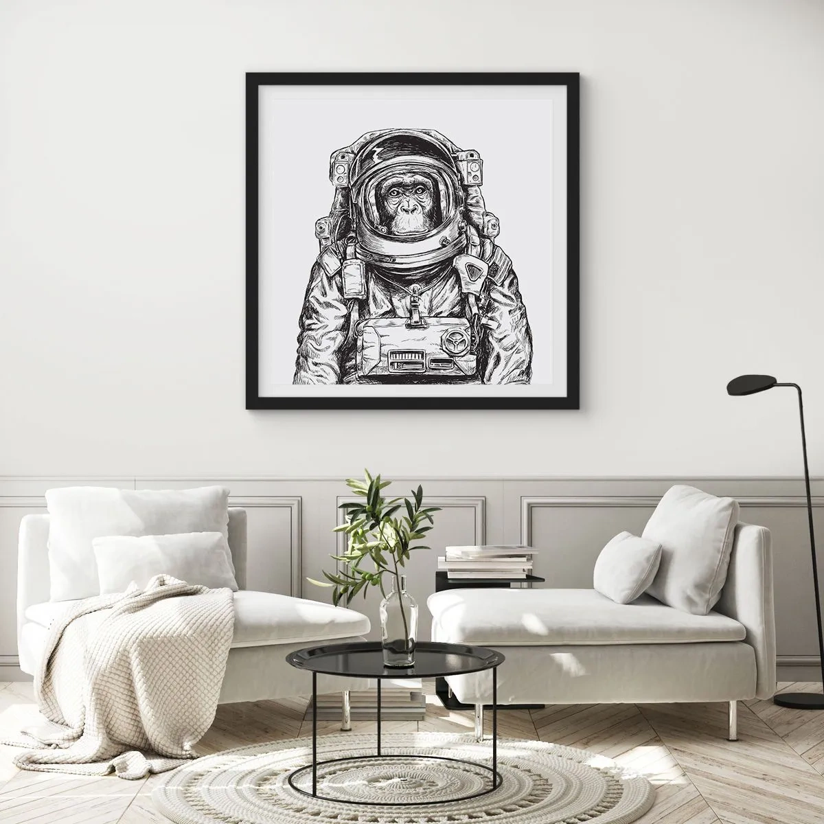 Plakat w czarnej ramie - Alternatywna ewolucja - 50x50 cm