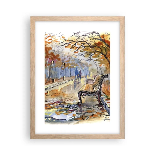 Plakat w ramie jasny dąb - Razem powędrować w jesień - 30x40 cm