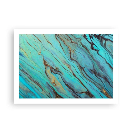 Plakat - Turkusowy przypływ - 70x50 cm