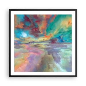 Plakat w czarnej ramie - Dwa nieba - 60x60 cm