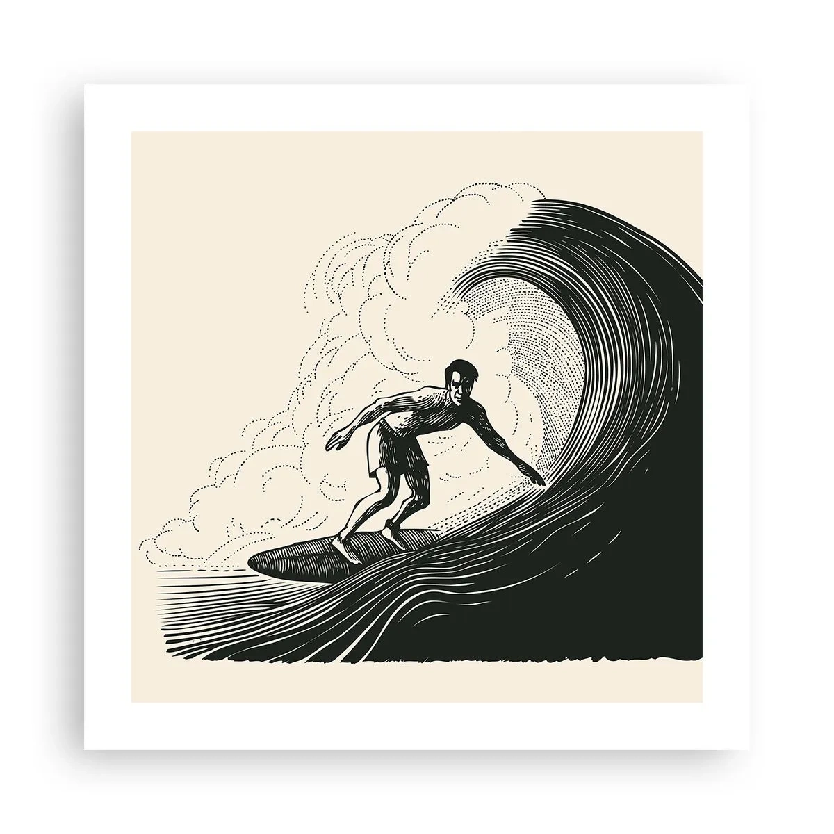Plakat - Król fali - 50x50 cm