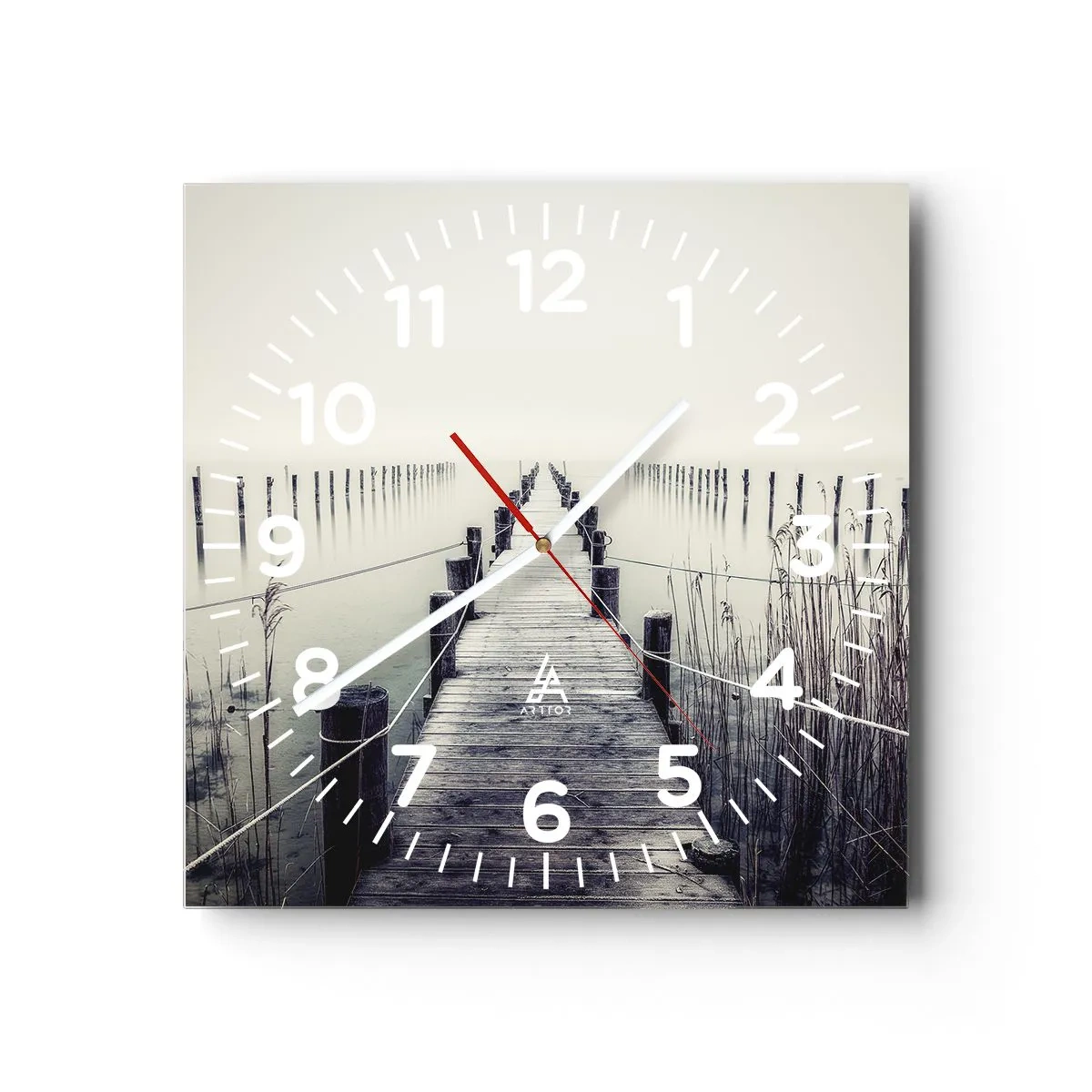 Zegar ścienny - Zanurz się w spokoju - 40x40 cm