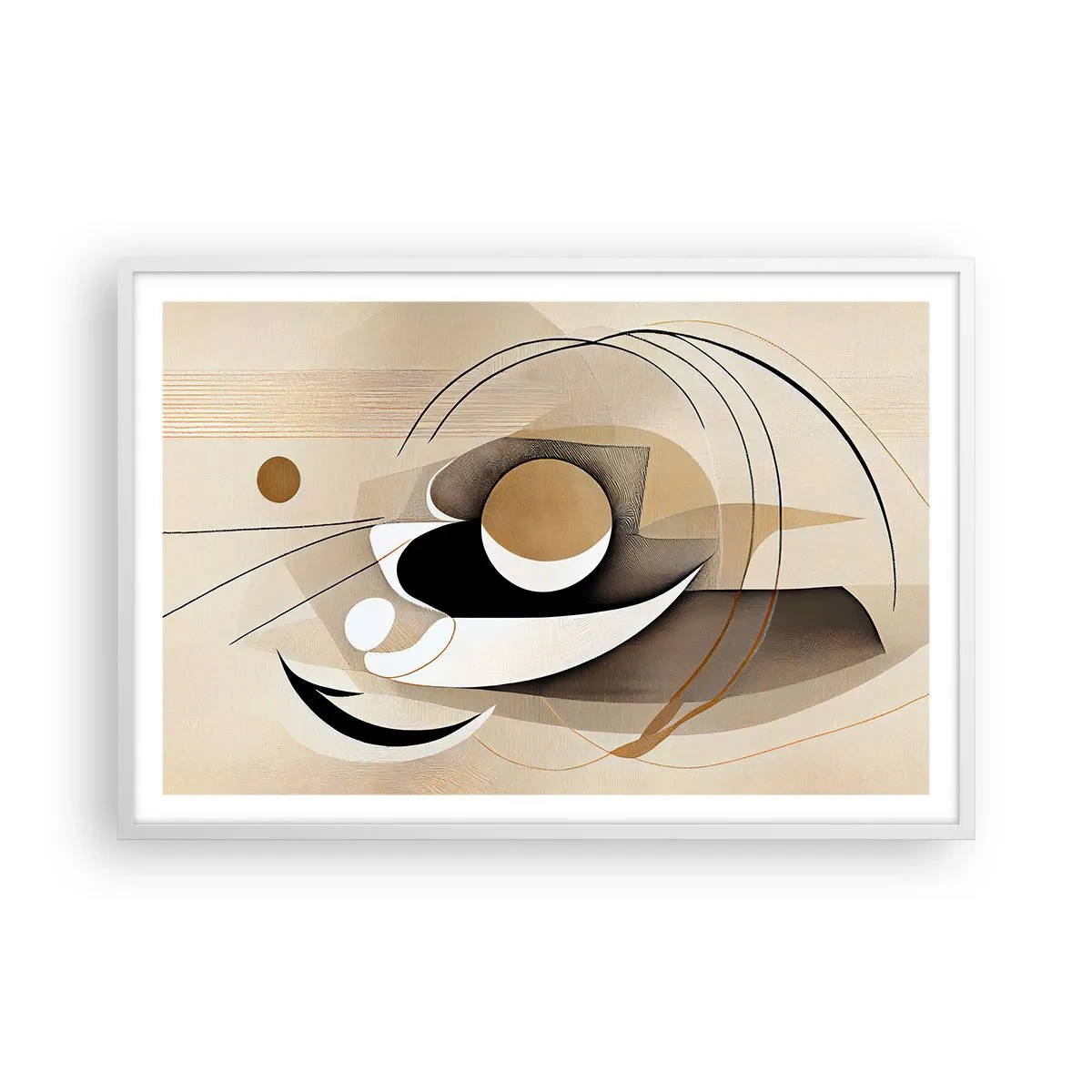 Plakat w białej ramie - Kompozycja: istota rzeczy - 91x61 cm