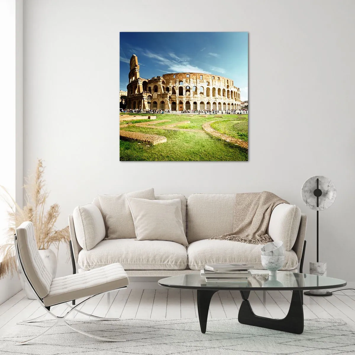 Obraz na szkle - Jeszcze słychać szczęk broni - 60x60 cm