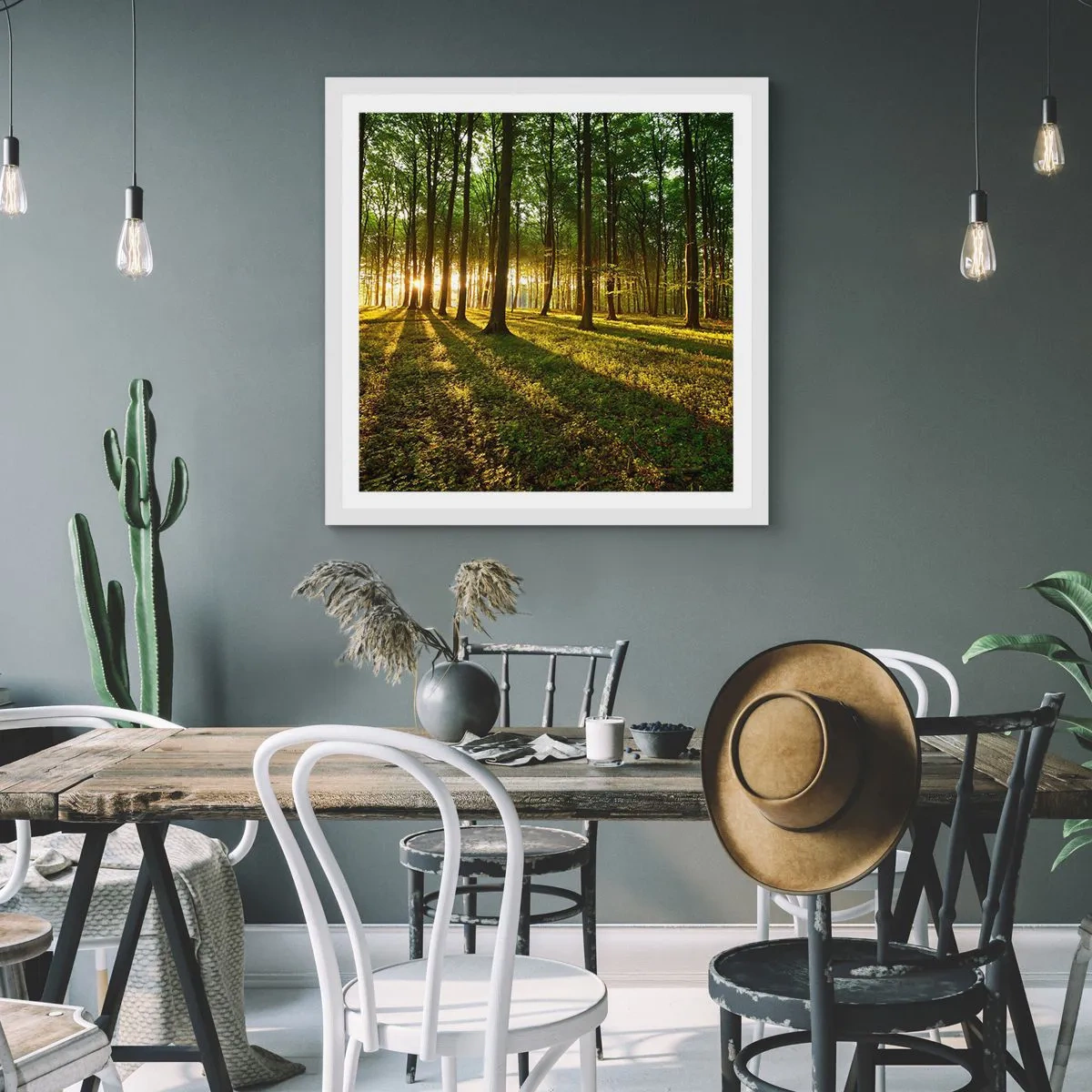 Plakat w białej ramie - Fotografia wszystkich wiosen - 60x60 cm
