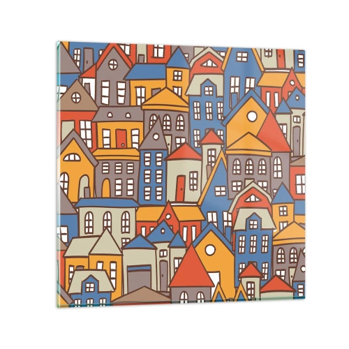 Obraz na szkle - Za domem dom - 30x30 cm