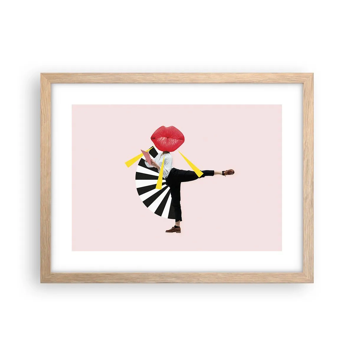 Plakat w ramie jasny dąb - Surrealistyczny pop-art - 40x30 cm