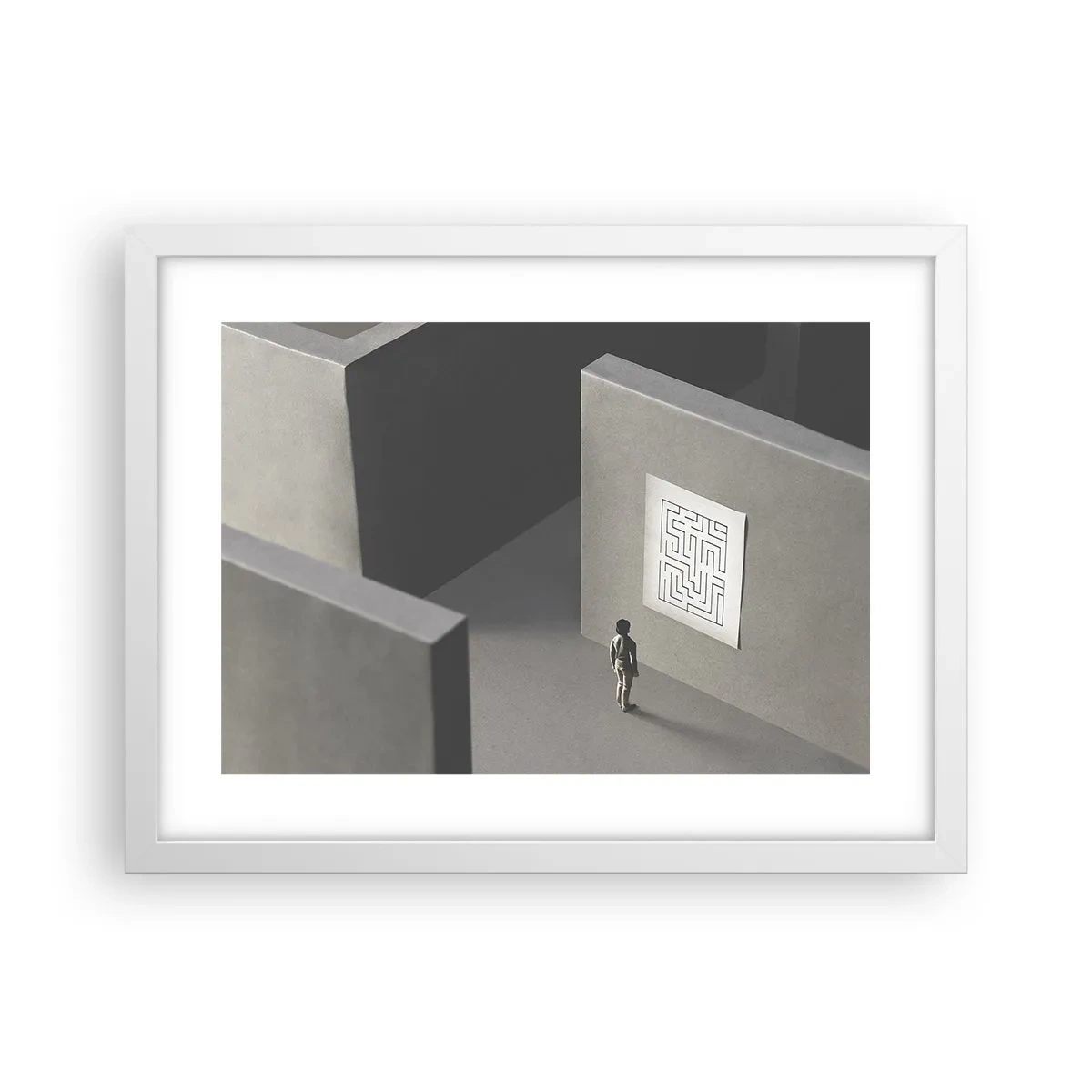 Plakat w białej ramie - Ale gdzie jestem? - 40x30 cm