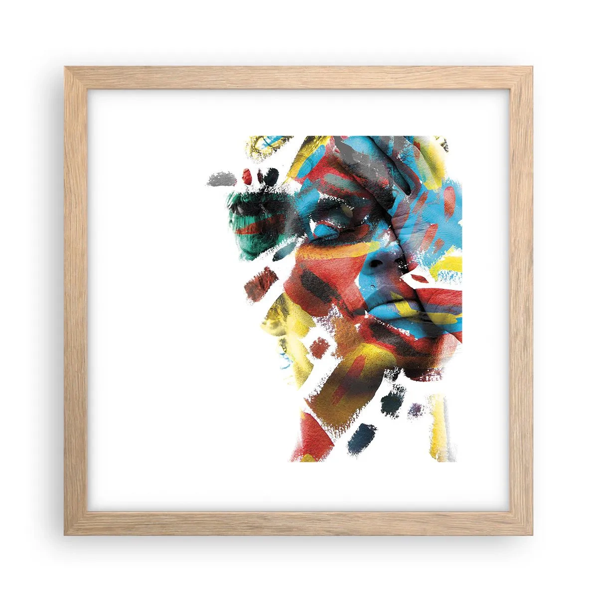 Plakat w ramie jasny dąb - Barwna osobowość - 30x30 cm