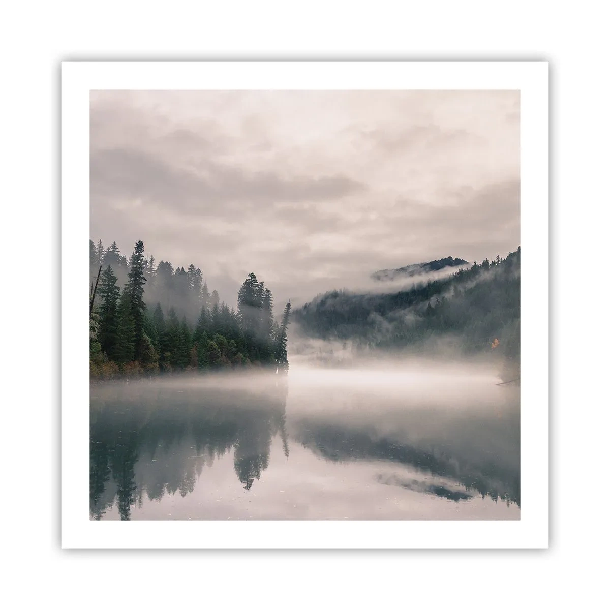 Plakat - W zadumie, we mgle - 60x60 cm
