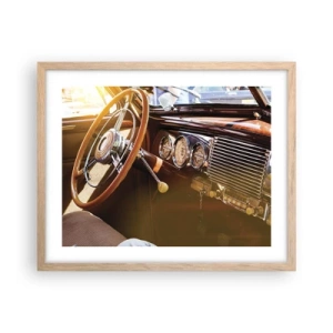 Plakat w ramie jasny dąb - Powiew luksusu z przeszłości - 50x40 cm