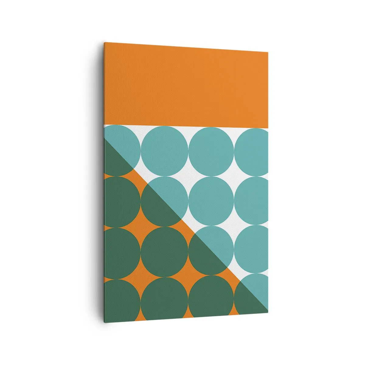 Obraz na płótnie - Geometryczne wzory w kontrastowych kolorach - 80x120cm - W górę i na skos - Nowoczesna dekoracja ścienna do salonu i sypialni ARTTOR