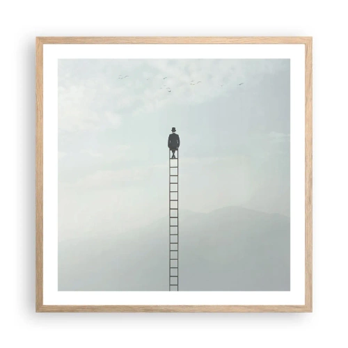 Plakat w ramie jasny dąb - Wznieś się ponadto - 60x60 cm