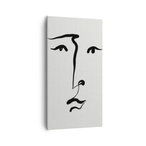 Obraz na płótnie - Portret jedną kreską - 55x100 cm