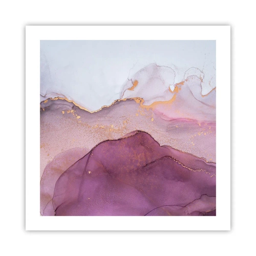Plakat - Fale lila i fioletu - 50x50 cm