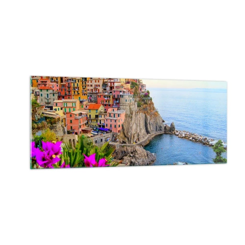 Obraz na szkle - Śmiejące się miasto - 100x40 cm