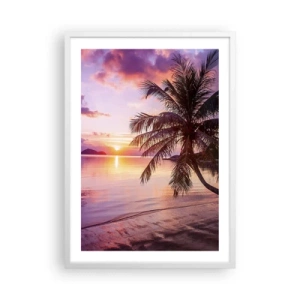Plakat w białej ramie - Błogość aż po horyzont - 50x70 cm