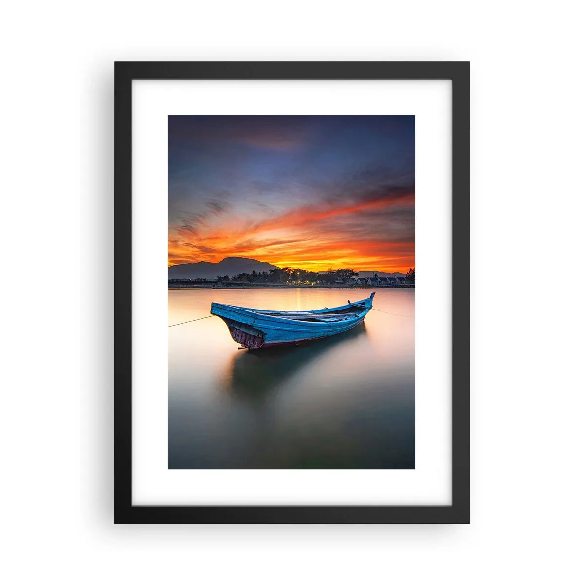 Plakat w czarnej ramie - Nadchodzi dobra noc - 30x40 cm