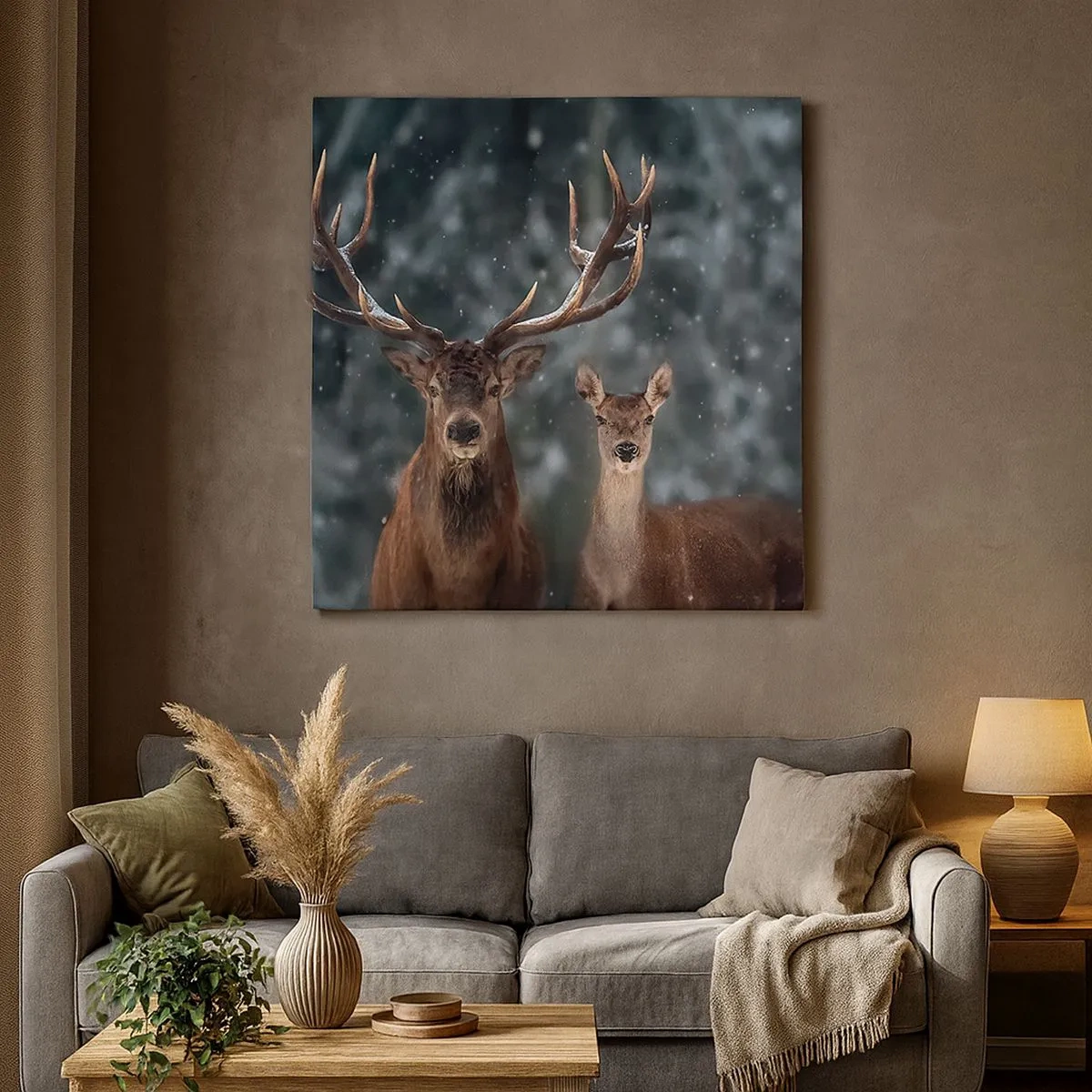 Obraz na płótnie - Pan lasu z małżonką - 30x30 cm