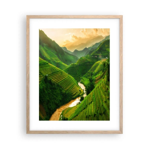 Plakat w ramie jasny dąb - Wietnamska dolina - 40x50 cm