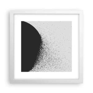 Plakat w białej ramie - Ruch cząsteczek - 30x30 cm
