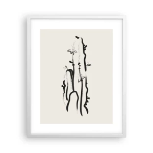 Plakat w białej ramie - Kwitnące zioło - 40x50 cm