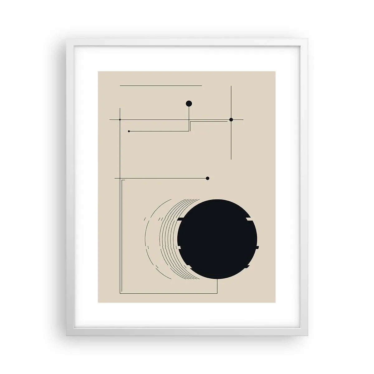 Plakat w białej ramie - Sprężysta i dynamiczna kompozycja - 40x50 cm