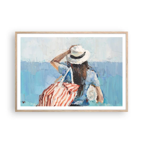 Plakat w ramie jasny dąb - Witaj na wakacjach - 100x70 cm