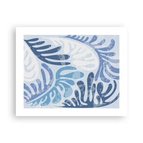 Plakat - Błękitne paprocie - 50x40 cm