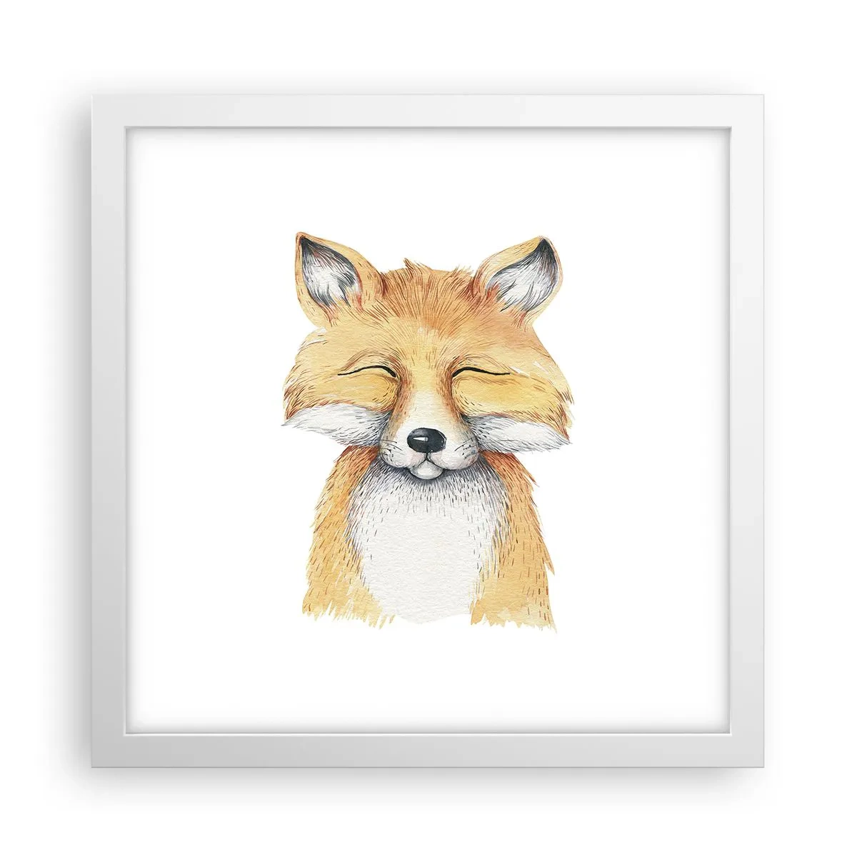 Plakat w białej ramie - Lisie humory - 30x30 cm