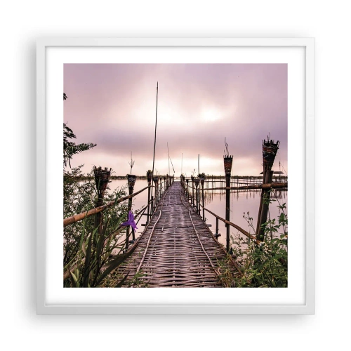 Plakat w białej ramie - Spokój i cisza Azji - 50x50 cm