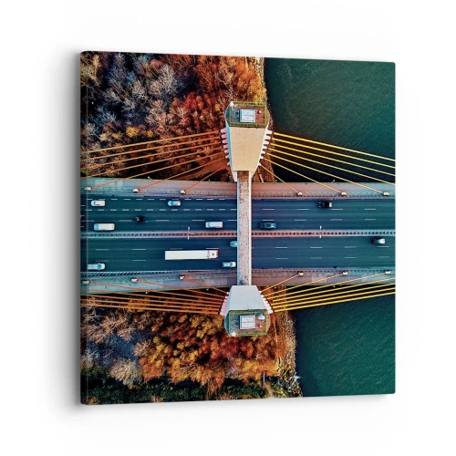 Obraz na płótnie - ZA wodami, za lasami - 30x30 cm