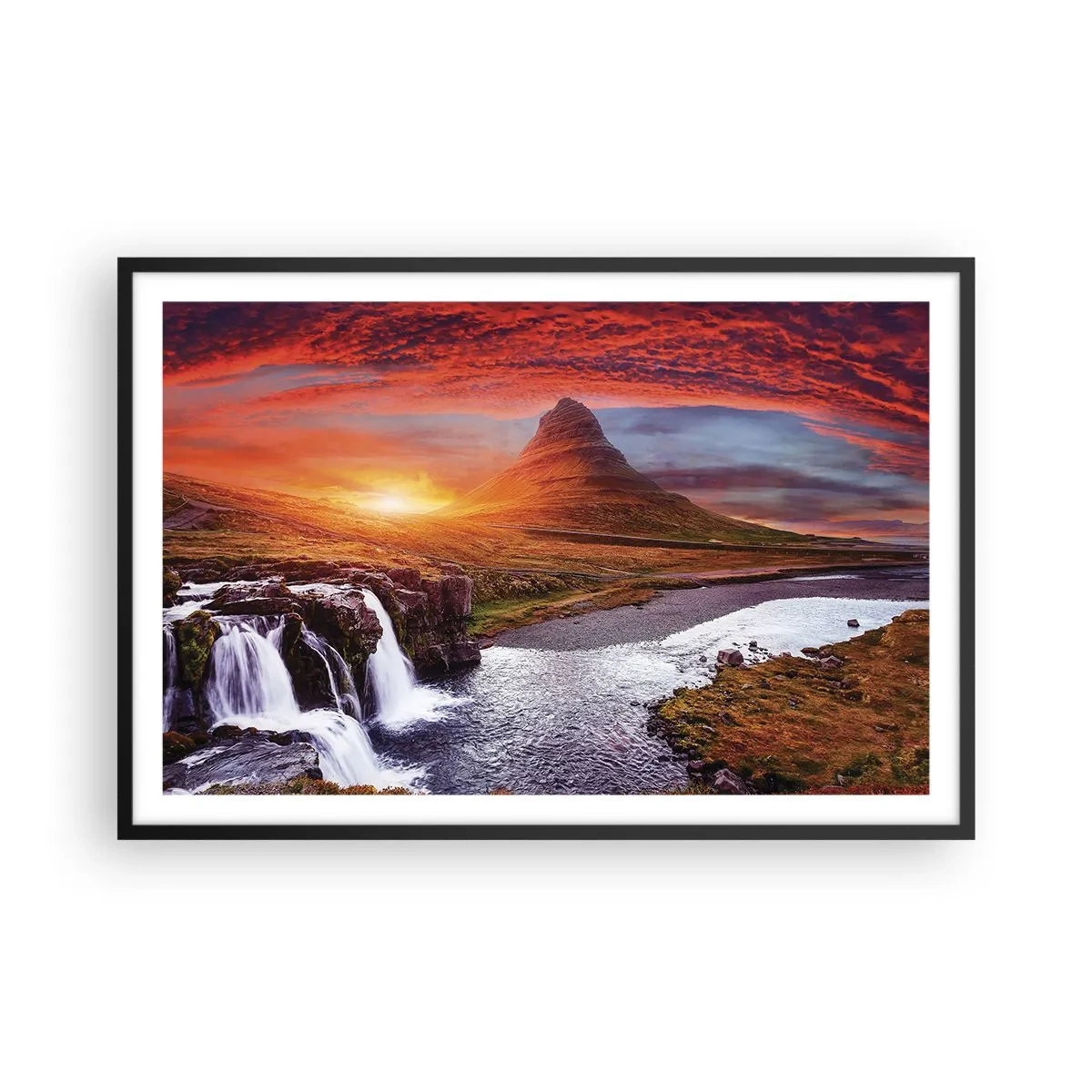 Plakat w czarnej ramie - Widok Śródziemia - 91x61 cm