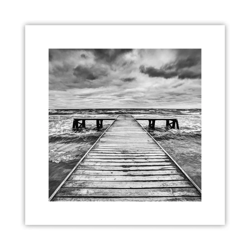 Plakat - Czekam na wiatr, co rozgoni… - 30x30 cm