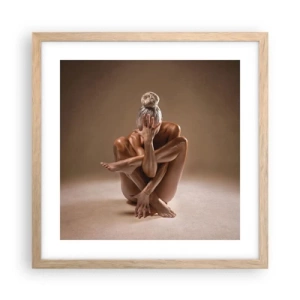 Plakat w ramie jasny dąb - Jedność ciała i ducha - 40x40 cm