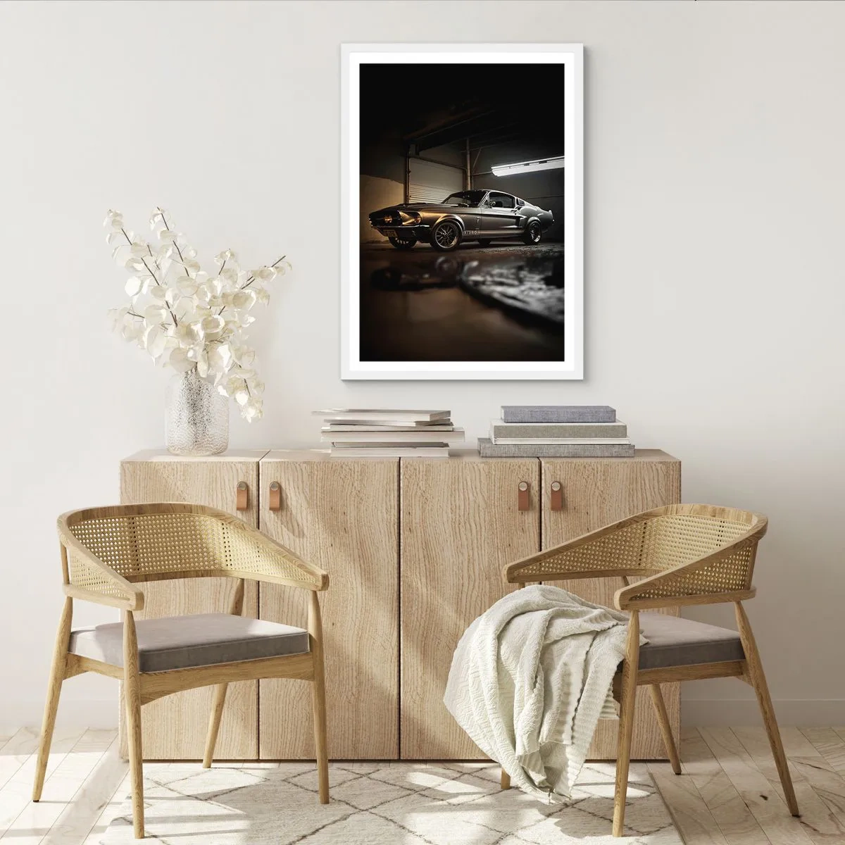 Plakat w białej ramie - Powrót do przeszłości - 70x100 cm