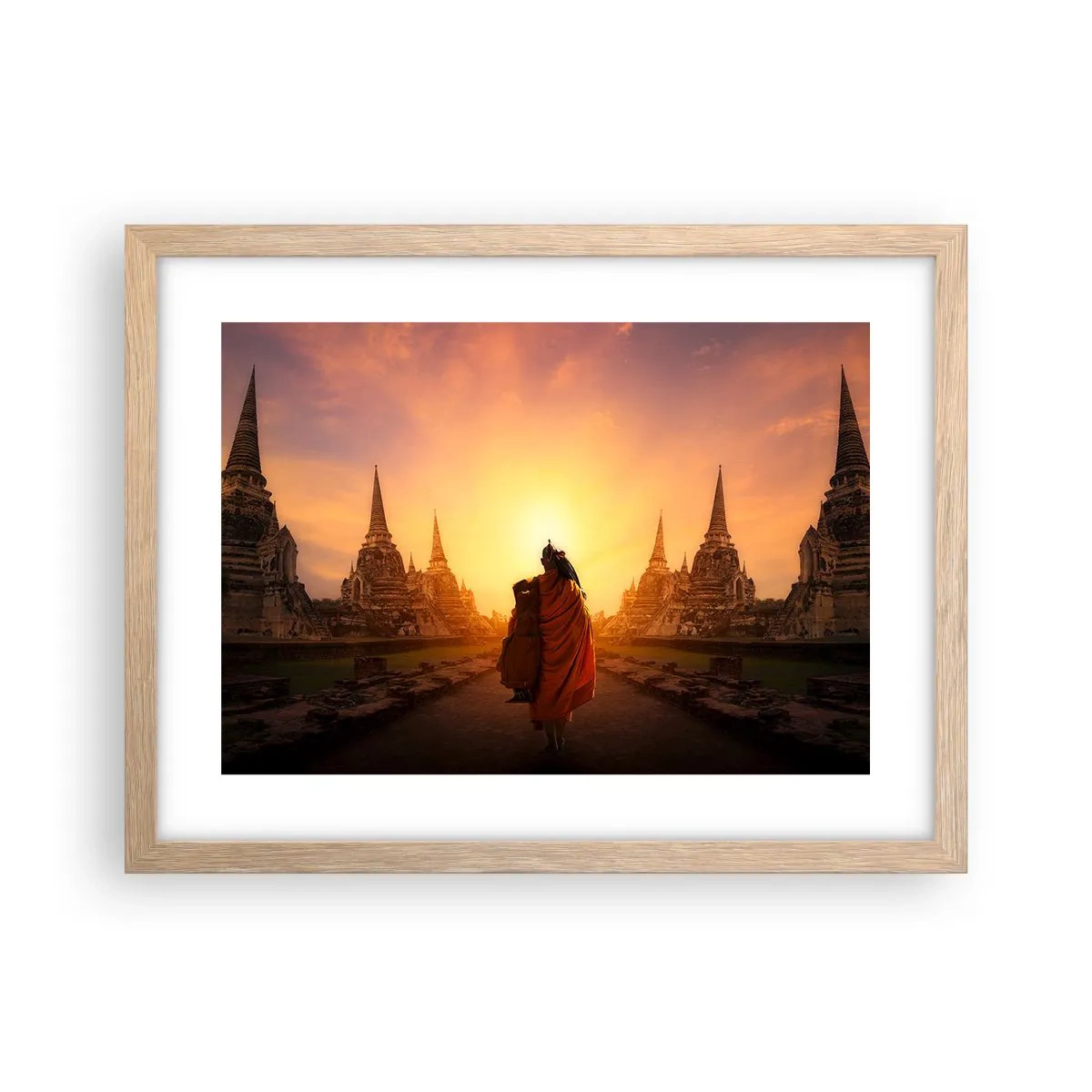 Plakat w ramie jasny dąb - W spokoju przez wieczność - 40x30 cm