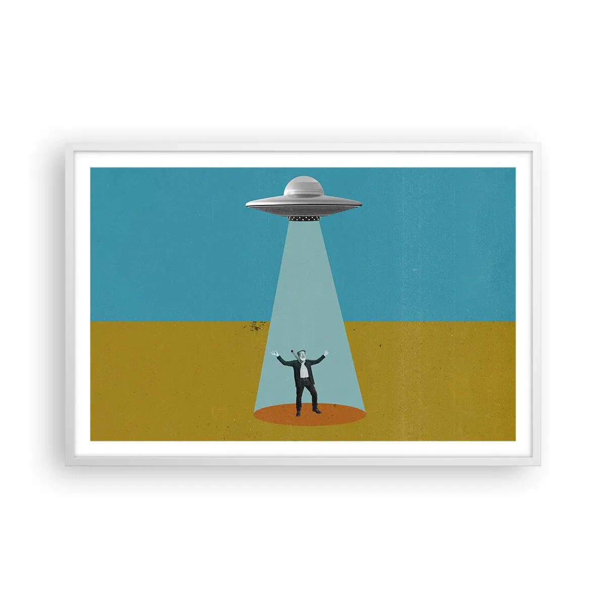 Plakat w białej ramie - Bliskie spotkanie - 91x61 cm