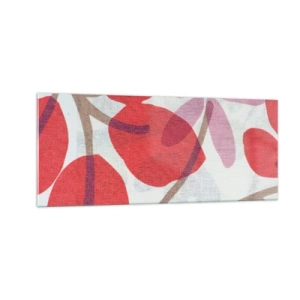 Obraz na szkle - Kompozycja kwiatowa w różu - 100x40 cm