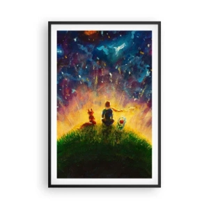 Plakat w czarnej ramie - Miłość i przyjaźń - cały świat - 61x91 cm