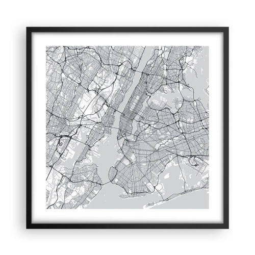 Plakat w czarnej ramie - Anatomia metropolii - 50x50 cm