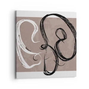 Obraz na płótnie - Kompozycja – poszukiwanie pełni - 70x70 cm