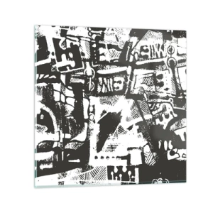 Obraz na szkle - Porządek czy chaos? - 40x40 cm
