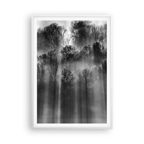 Plakat w białej ramie - W strumieniach światła - 70x100 cm