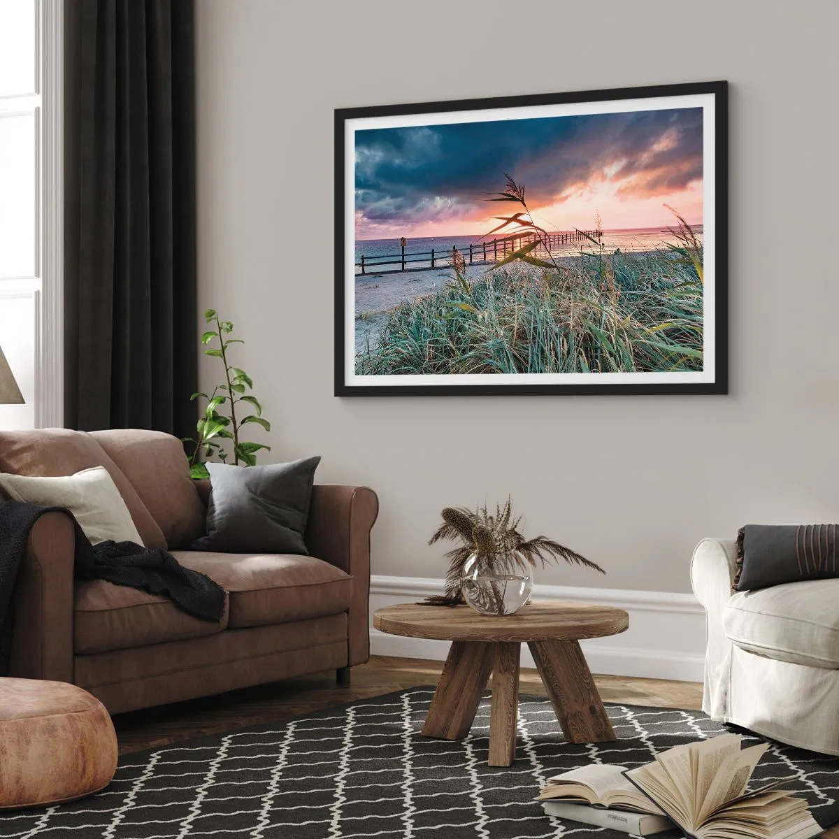 Plakat w czarnej ramie - Nie przemija z wiatrem - 50x40 cm